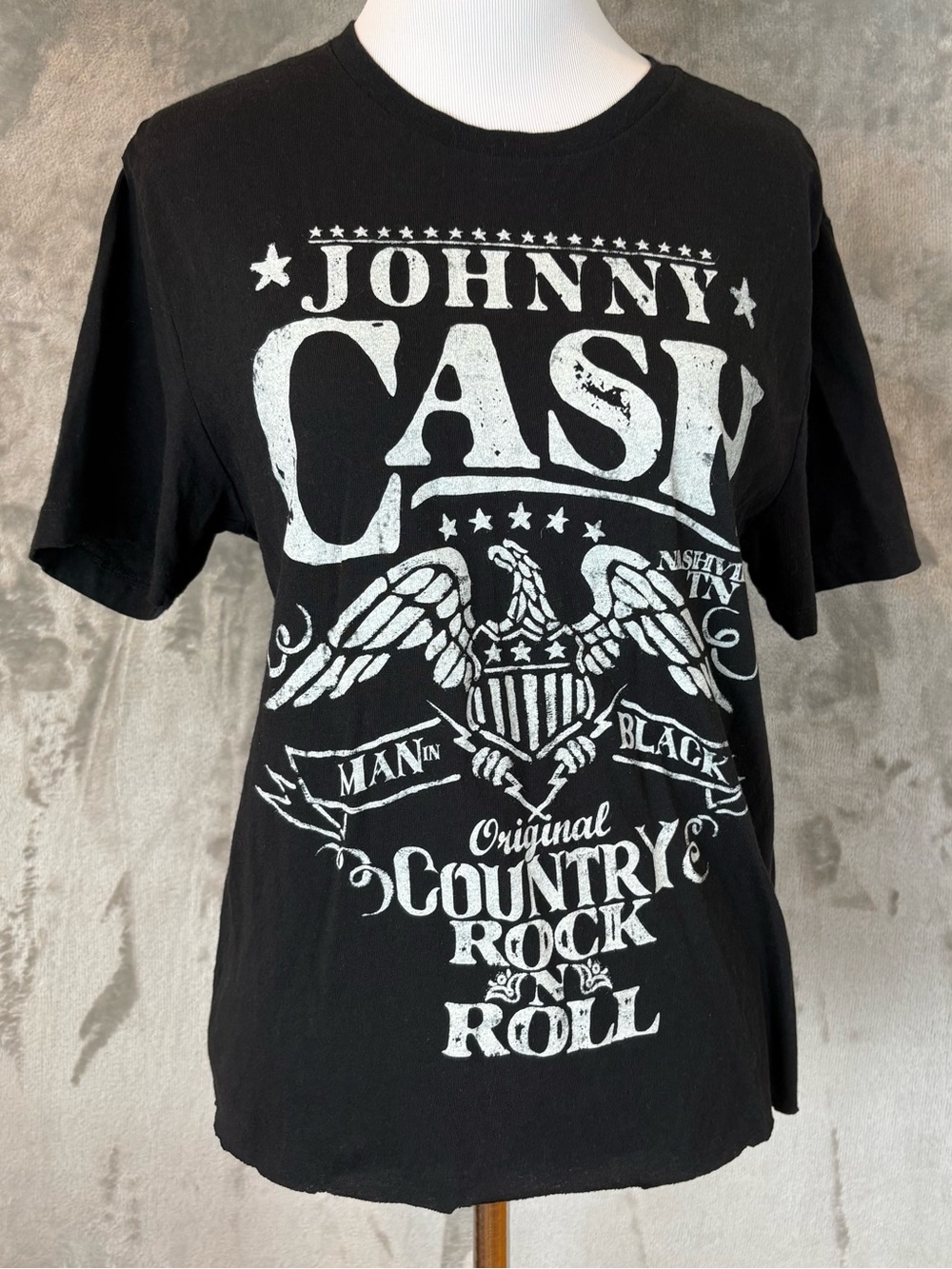 Johnny Cash Old Navy Black Graphic Tee - Classic Country Rock Unisex S